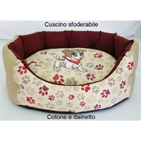 cuccia Jack Russel design trono ovale 
